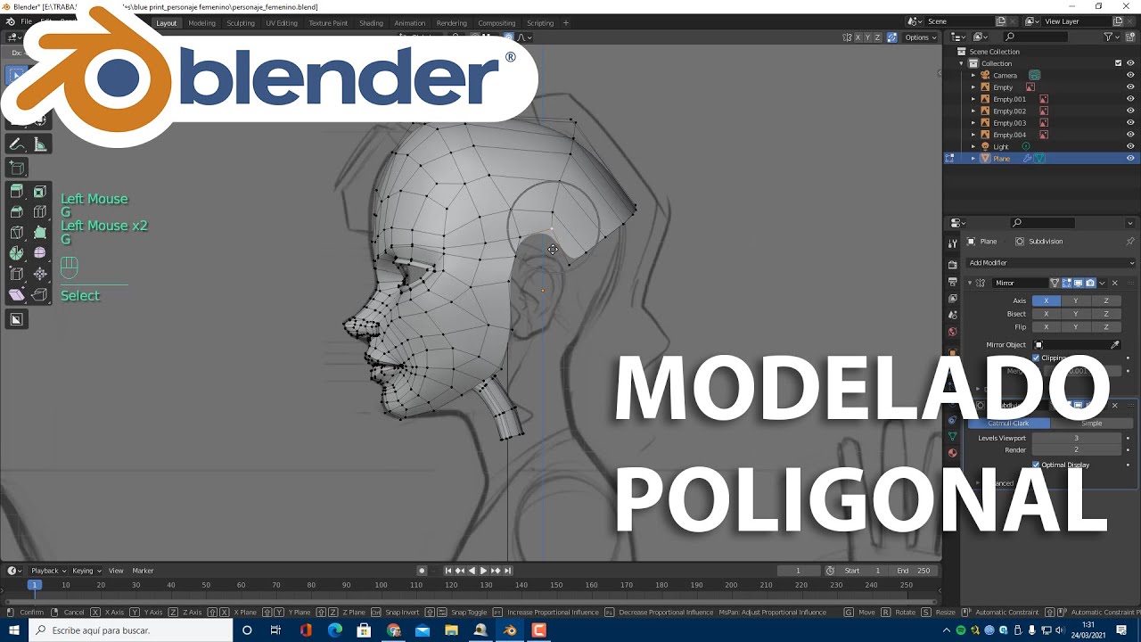 Modelar un Personaje con una buena Topologia en Blender 2.8 (inglés)